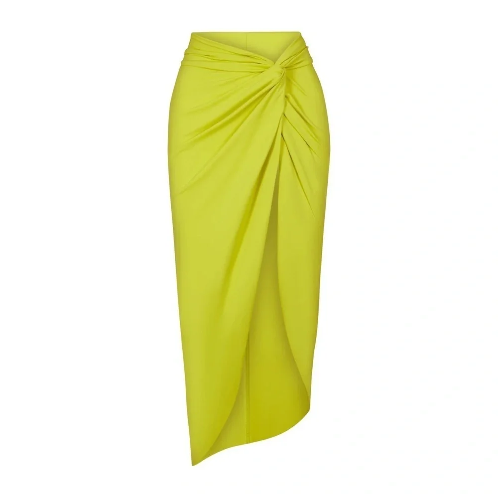 SKIMS SIGNATURE SWIM SARONG SKIRT CITRUS SIZE4X